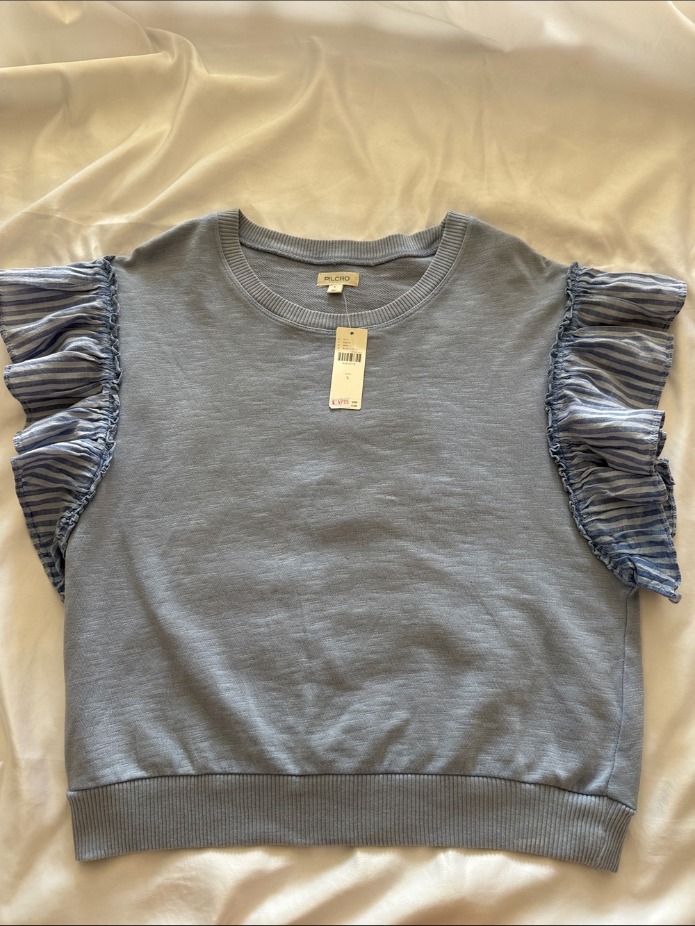 Anthropologie Pilcro Light Blue Crewneck Sweatshirt